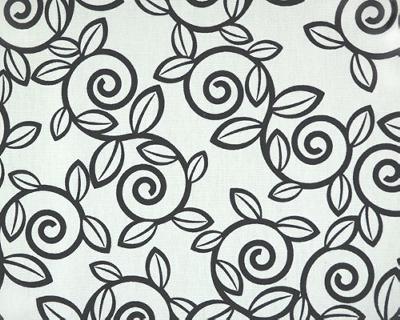 Premier Prints Trellis White Black in Premier Prints - Cotton Prints White Cotton Abstract  Retro Floral   Fabric